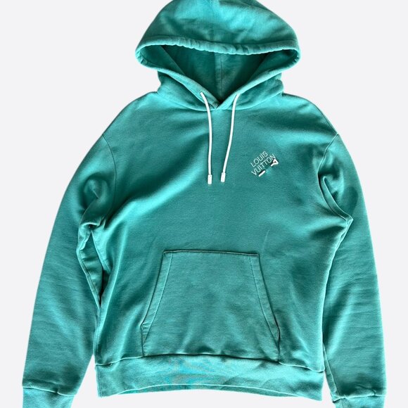 Louis Vuitton Turquoise Pin Embroidered Hoodie - Picture 1 of 8